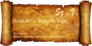 Szekér Viktória névjegykártya